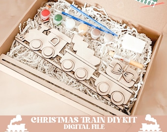 Train diy kit svg, christmas diy kit svg, train svg, christmas decor svg, train svg kit, christmas diy svg, kids diy kit svg, diy kit svg