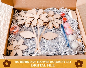 Mothers day flower bouquet diy svg, mothers day diy svg, mothers day flowers svg, diy kit svg, mother svg, mothers day svg, flower svg, svg