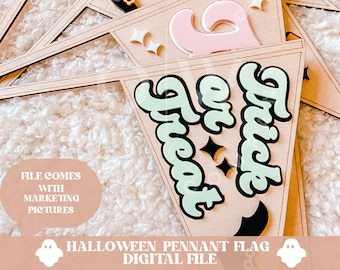 Halloween pennant flag svg, halloween decor svg, halloween decoration svg, pennant flag svg, cute halloween svg, halloween svg file, ghost