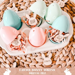 Jetons de Pâques svg, svg lapin de Pâques, oeufs de Pâques svg, svg glowforge, svg jeton, laser svg, svg de Pâques, svg prêt à découper au laser, svg de lapin, svg