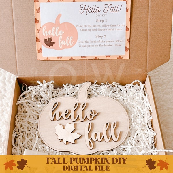 Fall pumpkin diy svg, pumpkin diy svg, pumpkin svg, fall svg, diy svg, fall diy svg, kids diy svg, glowforge svg, hello fall svg, leaves svg