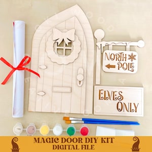 Magische Tür diy kit svg, Weihnachtstür diy svg, Weihnachts diy kit svg, Weihnachtsfoto prop svg, Weihnachts svg, Weihnachtsfarbe diy svg, svg