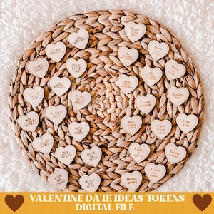 Valentinsgruß-Tokens svg, Valentinstag-Datum-Idee-Svg, Herz-Tokens svg, Datums-Idee svg