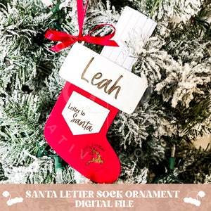 Kerstman brief ornament svg, kerstman ornament svg, sok ornament svg, kerst ornament svg, lieve kerstman svg, kerstmis svg, kerstman brief svg