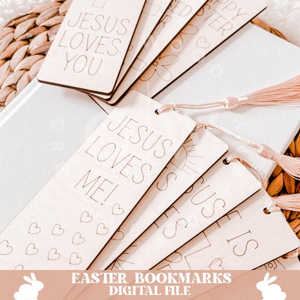 Easter religious bookmark svg, easter Jesus svg, bookmark svg, laser cut ready svg, religious svg, easter svg, easter day svg, jesus svg