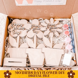 Kit de bricolaje para el Día de la Madre (SVG), regalo para el Día de la Madre (SVG), flor para el Día de la Madre (SVG), kit de bricolaje (SVG), madre (SVG), día de la Madre (SVG), flor (SVG), flor madre (SVG)