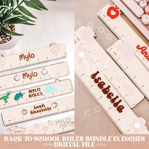 Ruler file bundle svg, ruler svg, ruler in inches svg, back to school ruler svg, end of the year gift, school gift svg, school material svg