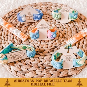 Weihnachten Pop Armband Tags svg, Weihnachtstags svg, Weihnachtsgeschenke svg, Weihnachtsschulgeschenk svg, Weihnachtss svg, Baum svg, Pop tags svg