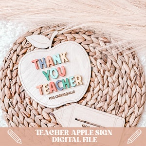 teacher gift svg, teacher apple sign file, apple stand svg, teacher appreciation svg, glowforge file, apple file, laser ready svg, file, svg
