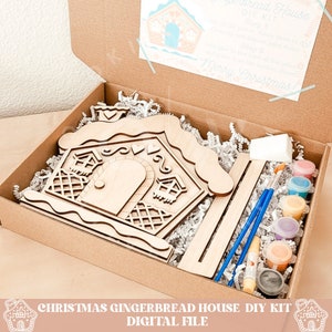 Kit fai da te casa di pan di zenzero svg, casa di pan di zenzero svg, kit fai da te svg, kit fai da te di Natale svg, kit fai da te per bambini, decorazioni natalizie svg, casa svg