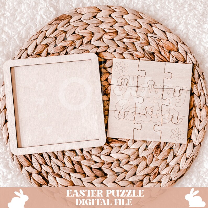 Easter puzzle svg, easter bunny puzzle svg, puzzle svg, easter svg, bunny svg, rabbit svg, easter decor svg, easter basket svg, bunny puzzle image 7