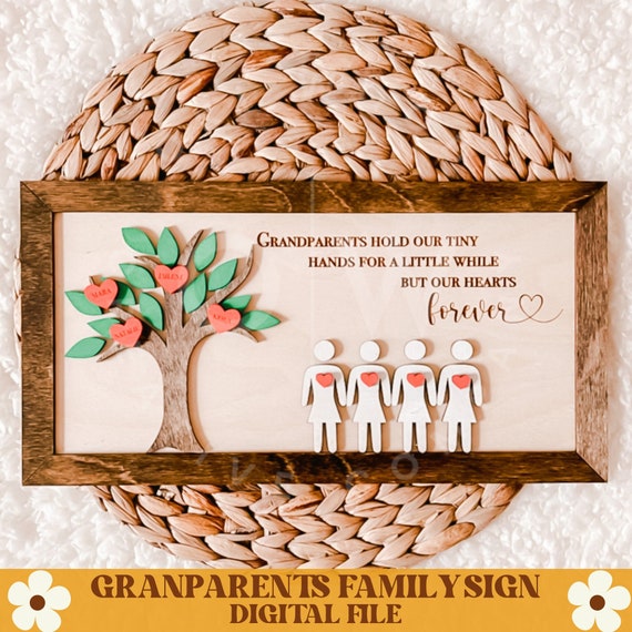 Grandparents sign svg, mothers day sign svg, mothers day svg, family sign svg, tree sign svg, gift for grandma svg, grandma svg, mom svg