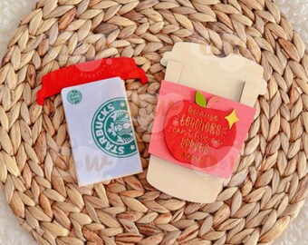 Teacher gift svg, teacher gift card, teacher svg, teacher file, glowforge file, ready laser cut file, coffee gift card svg, coffee svg, svg