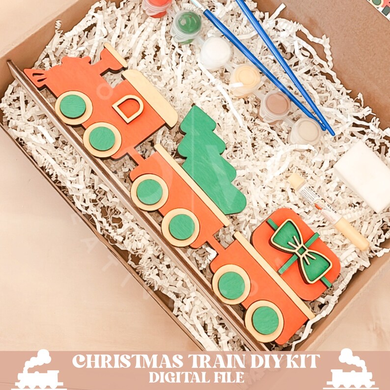 Train Diy Kit Svg Christmas Diy Kit Svg Train Svg Christmas Etsy