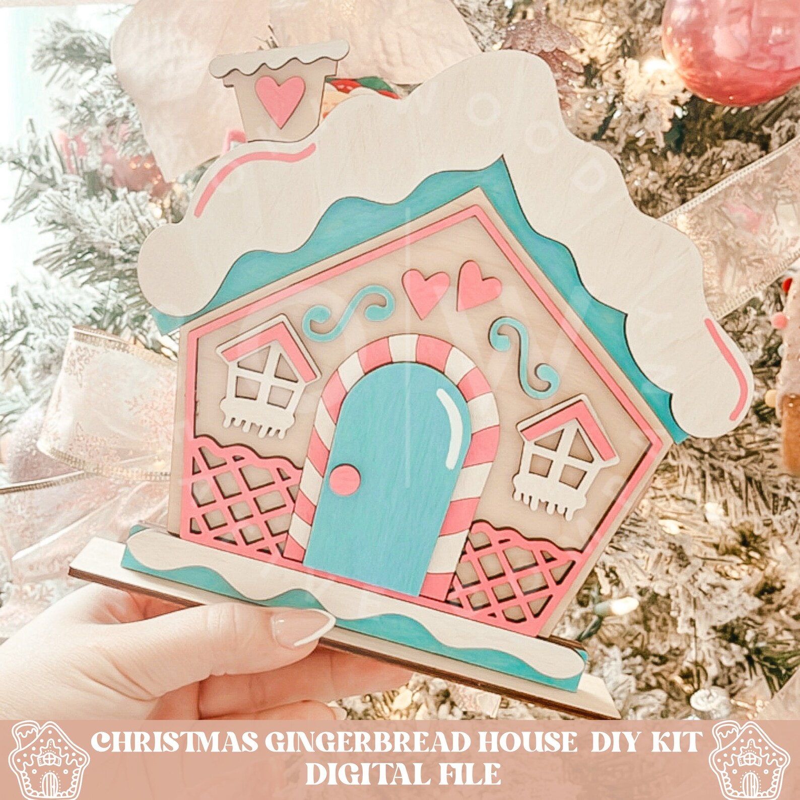 Gingerbread House DIY Kit Svg Gingerbread House Svg Diy Kit Etsy