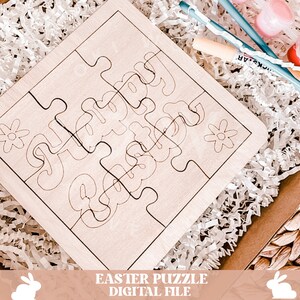 Easter puzzle svg, easter bunny puzzle svg, puzzle svg, easter svg, bunny svg, rabbit svg, easter decor svg, easter basket svg, bunny puzzle image 8