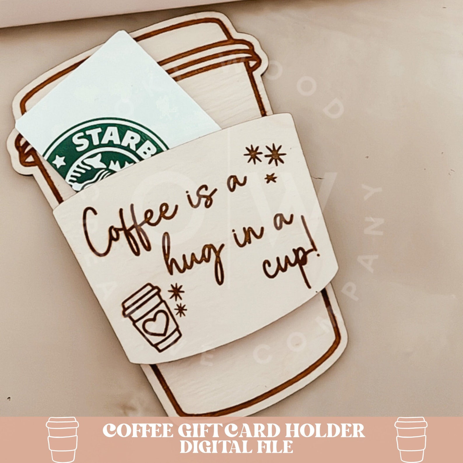 Coffee Gift Card Holder Svg Valentine Gift Card Holder Svg Etsy
