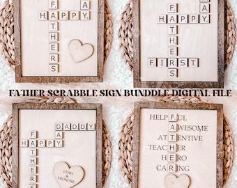 Regalo per la festa del papà in formato svg, regalo con cartello per il padre in formato svg, papà in formato svg, file per la festa del papà, padre in formato svg, bundle di cartelli in formato svg, file glowforge, taglio laser pronto in formato svg, svg