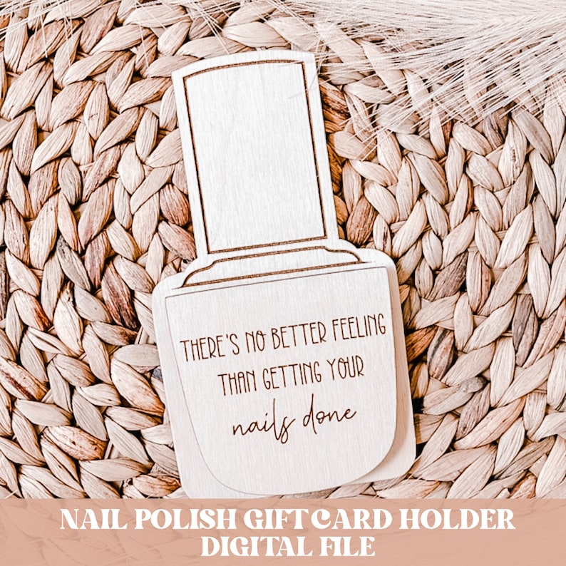 Gift Card Holder Svg Nail Polish Svg Gift Card Holder File Etsy Australia