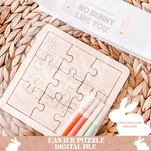 Easter puzzle svg, easter bunny puzzle svg, puzzle svg, easter svg, bunny svg, rabbit svg, easter decor svg, easter basket svg, bunny puzzle image 6