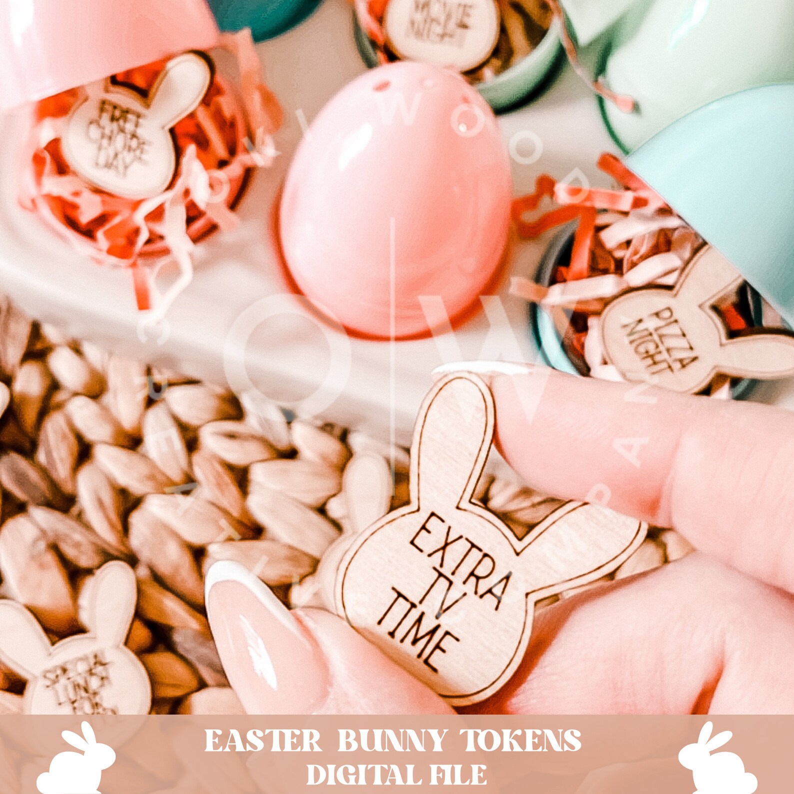Easter Tokens Svg Easter Bunny Svg Easter Eggs Svg - Etsy