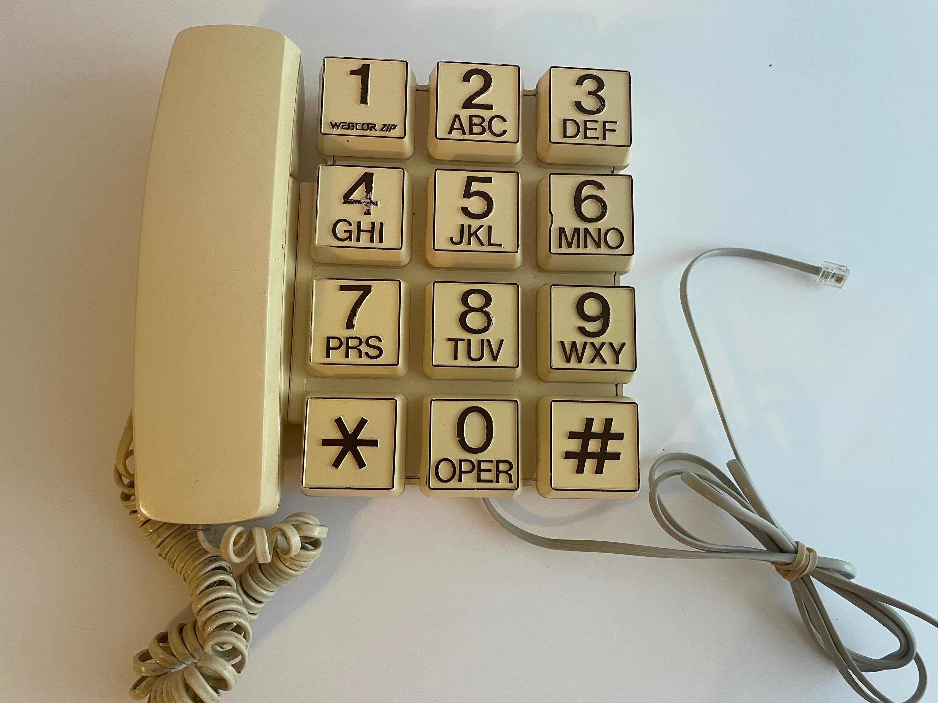 Vintage Jumbo Button Telephone Desk/ core Zip Retro Western Etsy