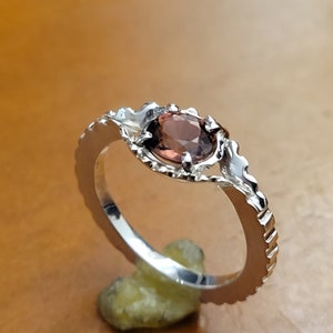 Ring for her purple tourmaline set claws