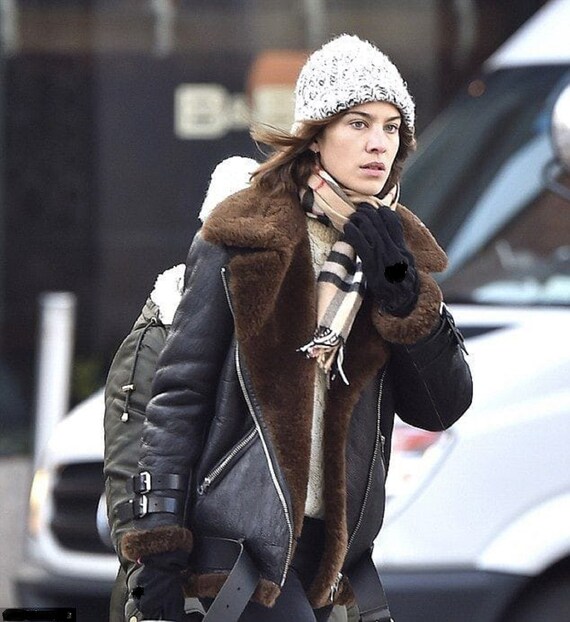 Real Shearing Aviator Moto Jacket Thick 