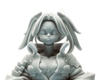 Rebecca Cyberpunk Edgerunners Figurine, Anime Gunner Resin Statue, Futuristic Collectible, Gaming Desk Decor Gift