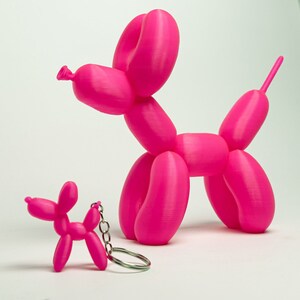 Inflatable Looking Pink Balloon Dog With a Keychain - Etsy