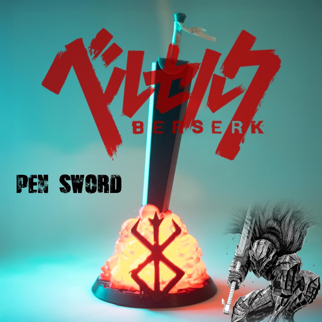 Berserk Guts Sword Light Pen, Anime Weapon Writing Pen - Etsy