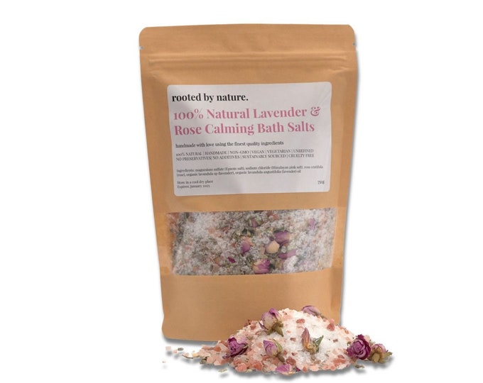 Lavender & Rose Organic Bath Salts