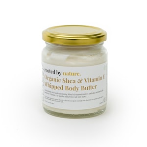 Organic Whipped Shea Butter with Cocoa Butter, Jojoba and Vitamin E | 100% Natural | 250ml