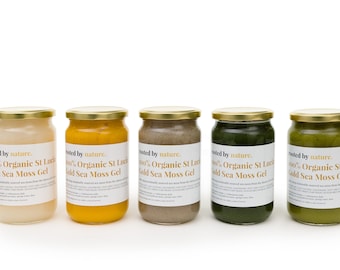 Sea Moss Gel flavours: Gold, Purple, Moringa, Spirulina, Blackseed oil, Turmeric & Ginger | Premium Quality | made to order | 370ml - 720ml