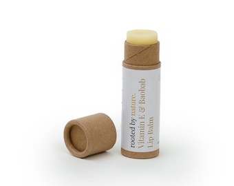 Natural Lip Balm | Organic Vitamin E & Baobab | 100% Natural | Handmade | Zero Waste Lip Balm | 10ml tube