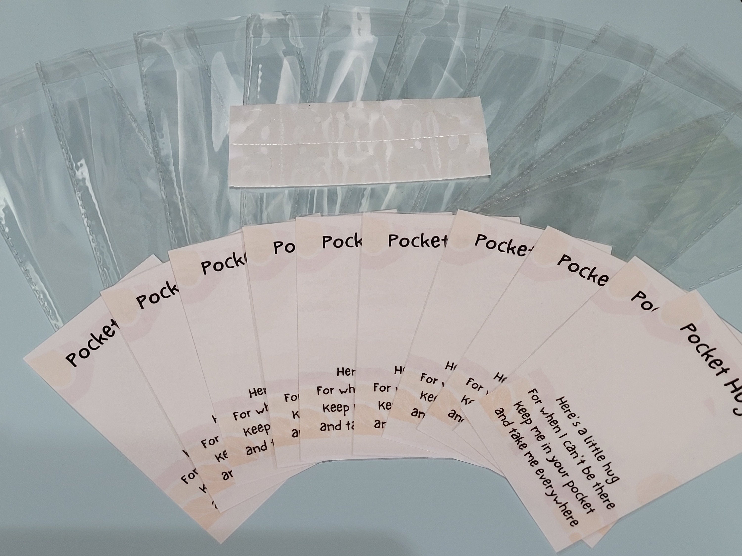 Pocket hug backing cards kit complete set including 10 etsy