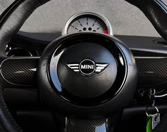MINI Cooper S JCW R50/R52/R53 Generation 1 MINI Car Decal Steering Wheel Emblem - Gel Overlay Sticker - Gift for Him/Her Sticker Colours