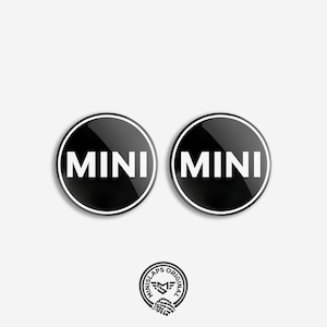 Kit de emblemas para capó y maletero MINI / Insignias exteriores – R55 R56 R57 Blanco y negro