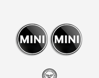 Kit d'emblèmes pour capot et botte MINI | Insignes extérieurs – R55 R56 R57 Blanc Noir