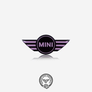 Emblema para volante MINI personalizado/pegatina de gel – Rosa pastel