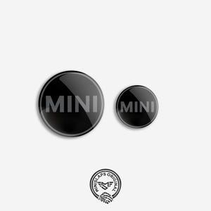 Kit de emblemas para capô e porta-malas MINI | Emblemas externos – R52 R53 Cinza e Preto