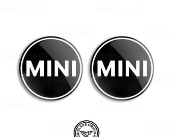 MINI Cooper S JCW R55 R56 R57 Car Decal Exterior Bonnet Emblem - Luxury MINI Cooper Accessories - Gift for Him/ Her Sticker White and Black