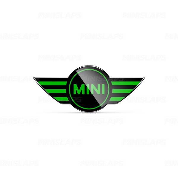 Custom Steering Wheel Gel Overlay Emblem Badge Sticker - Fits All MINI Models (Gen 1, 2, 3) - Personalise Your MINI Cooper! Colour Green