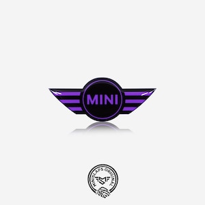 Emblema personalizado para volante MINI | Adesivo em gel para emblema – Roxo
