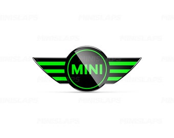 Custom Steering Wheel Gel Overlay Emblem Badge Sticker - Fits All MINI Models (Gen 1, 2, 3) - Personalise Your MINI Cooper! Fluorescent