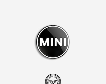 Emblema exterior MINI / Insignia individual para capó o maletero – R55 R56 R57 Blanco Negro