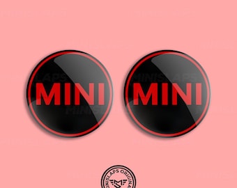 MINI Cooper S JCW R55 R56 R57 Car Decal Exterior Bonnet Emblem - Luxury MINI Cooper Accessories - Gift for Him/ Her Sticker Red and Black
