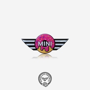 Custom MINI Steering Wheel Emblem Overlay | Gel Badge Sticker – Doughnut