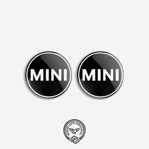 Kit de emblemas para capó y maletero MINI / Insignias exteriores – R50 R52 Blanco Negro