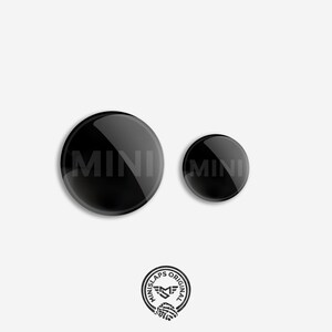 Kit de emblemas para capô e porta-malas MINI | Emblemas externos – R52 R53 Preto Stealth